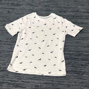 Garanimals White Tee with Navy Shark Motif